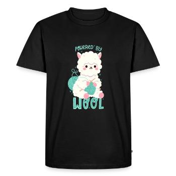 Alpaca with wool - Men's Premium Organic T-Shirt - black - Front - Nico (187cm)