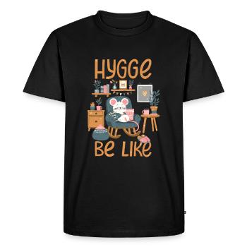 Hygge Be Like - T-shirt Premium bio Homme - noir - Devant - Nico (187cm)
