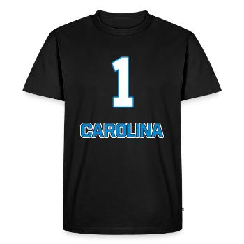 Carolina - Men's Premium Organic T-Shirt - black - Front - Nico (187cm)