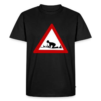 Beware Kotzen Father's Day Alcohol - Men's Premium Organic T-Shirt - black - Front - Nico (187cm)