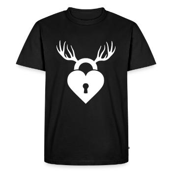 Cuckold Horns - Men's Premium Organic T-Shirt - black - Front - Nico (187cm)