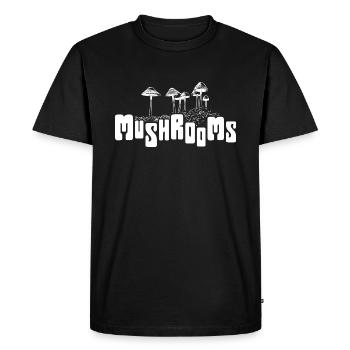 Mushrooms mushrooms - Men's Premium Organic T-Shirt - black - Front - Nico (187cm)