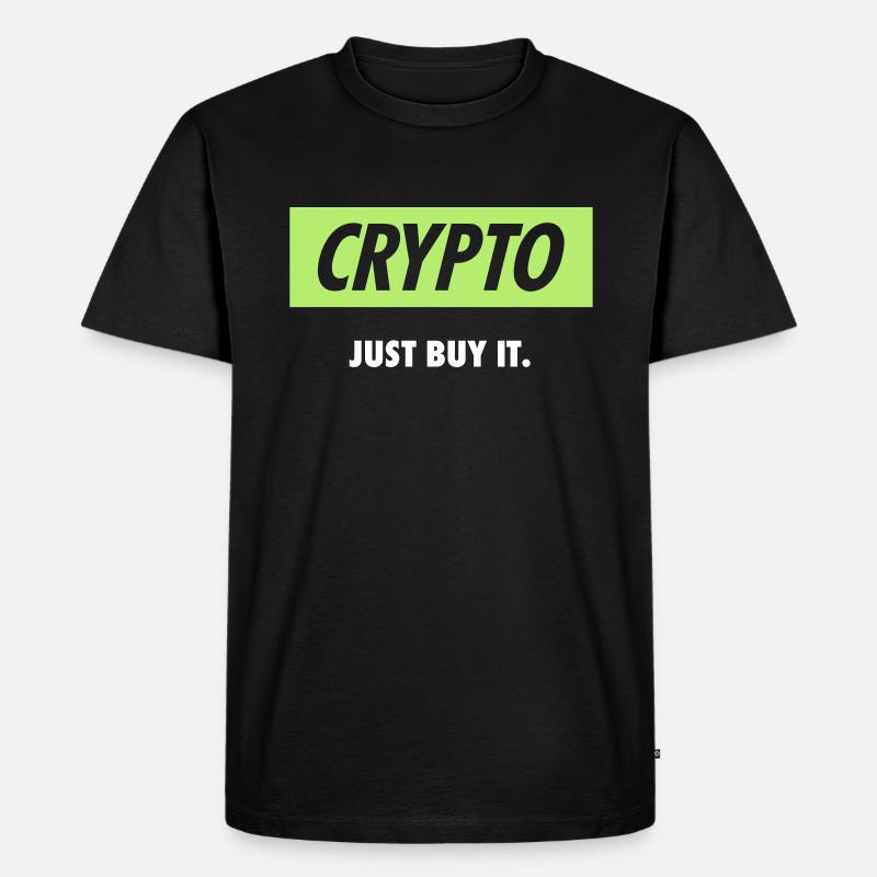Crypto - Just buy it | White - Männer Premium Bio T-Shirt - Schwarz