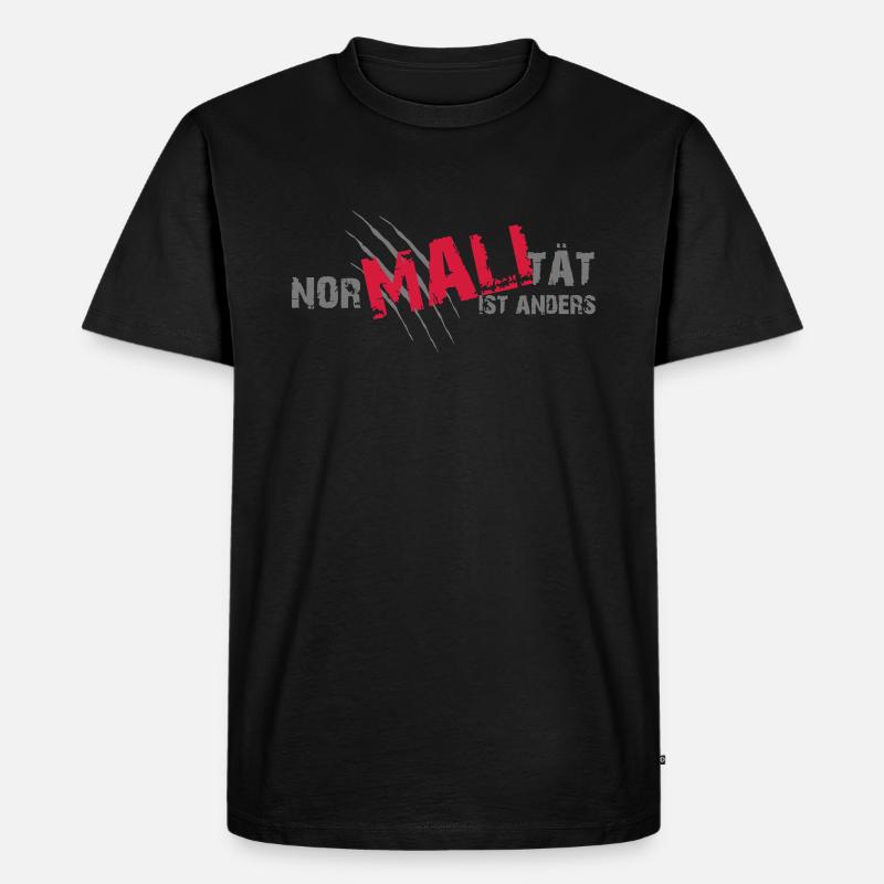 Nor-MALI-tät is anders - Männer Premium Bio T-Shirt - Schwarz
