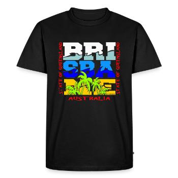 Brisbane State of Queensland - Australia - Men's Premium Organic T-Shirt - black - Front - Nico (187cm)