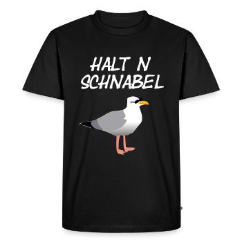 Mouette fraîche - T-shirt Premium bio Homme - noir - Devant - Nico (187cm)