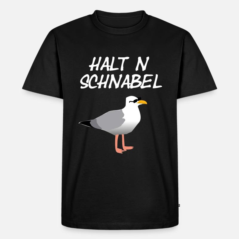 Coole Möwe - Männer Premium Bio T-Shirt - Schwarz