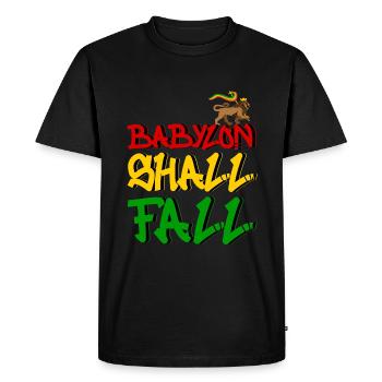Babylon Shall Fall - Men's Premium Organic T-Shirt - black - Front - Nico (187cm)