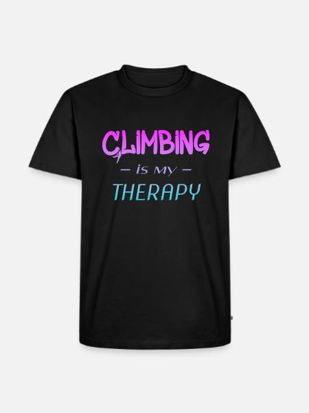 Climbing - Männer Premium Bio T-Shirt - Schwarz