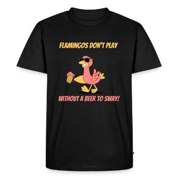 Drôle de bière Flamingo Design - T-shirt Premium bio Homme - noir - Devant - Nico (187cm)