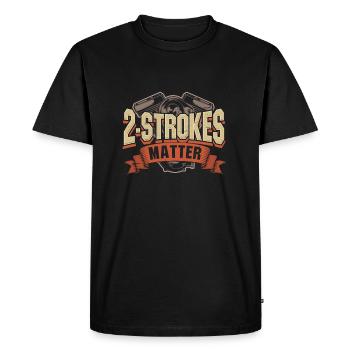 Two-stroke motorcycle moped moped gift - Men's Premium Organic T-Shirt - black - Front - Nico (187cm)