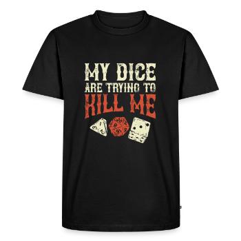Cadeau de jeu de rôle de de table - T-shirt Premium bio Homme - noir - Devant - Nico (187cm)