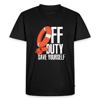 Lifeguard lifeguard gift - Men's Premium Organic T-Shirt - black - Front - Nico (187cm)