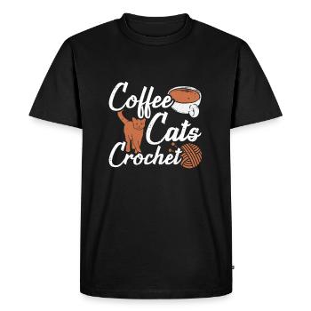 Crochet crochet hook crochet crochet - Men's Premium Organic T-Shirt - black - Front - Nico (187cm)