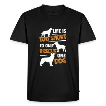 chien refuge protection des animaux protection des animaux cadeau - T-shirt Premium bio Homme - noir - Devant - Nico (187cm)