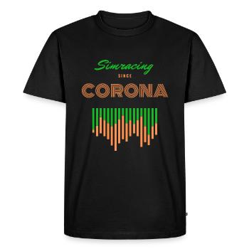 Simracer, Simracing, Corona, Logo Gift - T-shirt Premium bio Homme - noir - Devant - Nico (187cm)