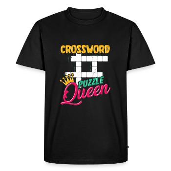 Cadeau de reine de mots croisés - T-shirt Premium bio Homme - noir - Devant - Nico (187cm)