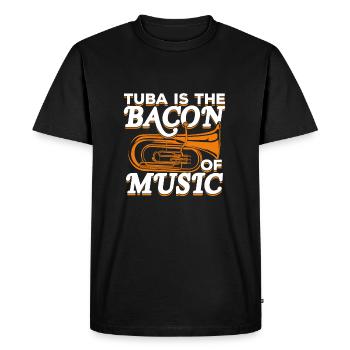 Funny Tuba Tubist Tuba Player Gift - Men's Premium Organic T-Shirt - black - Front - Nico (187cm)