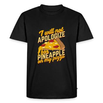 Funny Pizza Pineapple Pizza Pizza Baker Gift - Men's Premium Organic T-Shirt - black - Front - Nico (187cm)