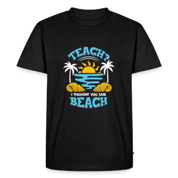 enseignant vacances plage vacances d’été cadeau - T-shirt Premium bio Homme - noir - Devant - Nico (187cm)