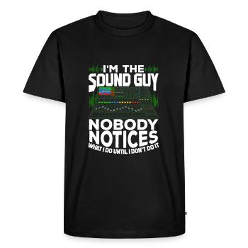 Ingénieur du son Technique sonore Sontechniker Cadeau - T-shirt Premium bio Homme - noir - Devant - Nico (187cm)