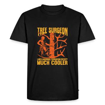 Arborist Job Profession Tree Care Gift - Men's Premium Organic T-Shirt - black - Front - Nico (187cm)
