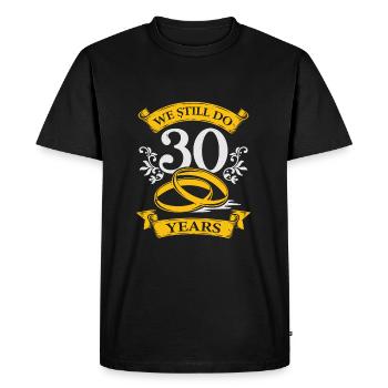 Couple Anniversary 30th Wedding Anniversary Gift - Men's Premium Organic T-Shirt - black - Front - Nico (187cm)