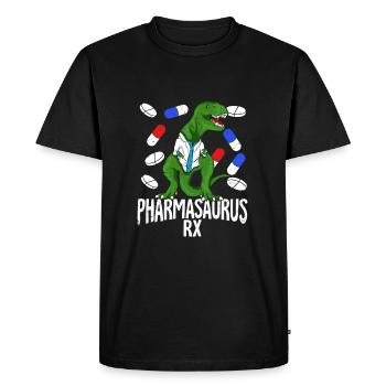 Pharmacie T-Rex Pharmacie Pharmacien Cadeau - T-shirt Premium bio Homme - noir - Devant - Nico (187cm)