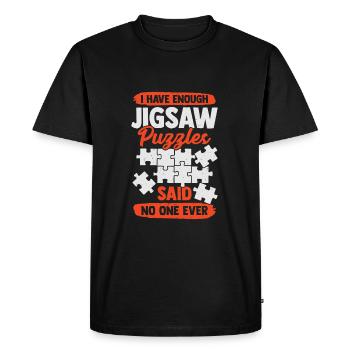Drôle de Puzzle Puzzle Puzzler Cadeau - T-shirt Premium bio Homme - noir - Devant - Nico (187cm)