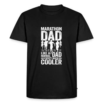 Marathon Papa Runner Marathon Runner Père Cadeau - T-shirt Premium bio Homme - noir - Devant - Nico (187cm)