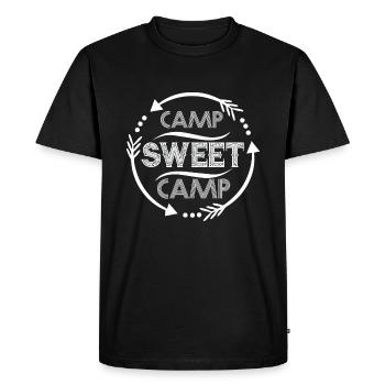 Camp Sweet Camp - T-shirt Premium bio Homme - noir - Devant - Nico (187cm)