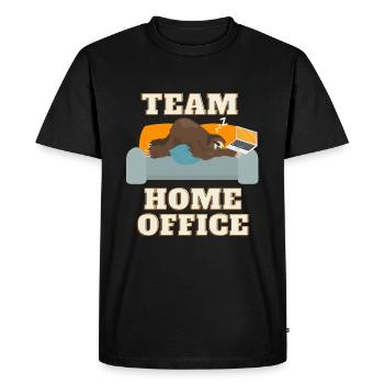 Team home office office home office saying sloth - Men's Premium Organic T-Shirt - black - Front - Nico (187cm)