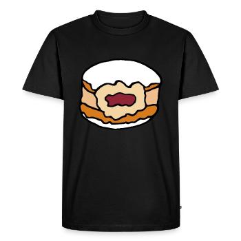 Beignets berlinois Confitures Glaçage - T-shirt Premium bio Homme - noir - Devant - Nico (187cm)