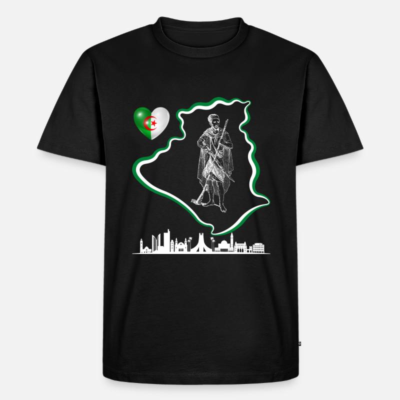 ALGERIEN - Männer Premium Bio T-Shirt - Schwarz