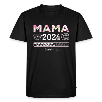 Expectant Mom 2024 Loading Pregnant Mother - Men's Premium Organic T-Shirt - black - Front - Nico (187cm)