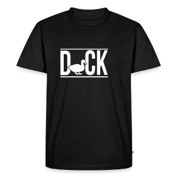canard cadeau canard oiseau canard - T-shirt Premium bio Homme - noir - Devant - Nico (187cm)