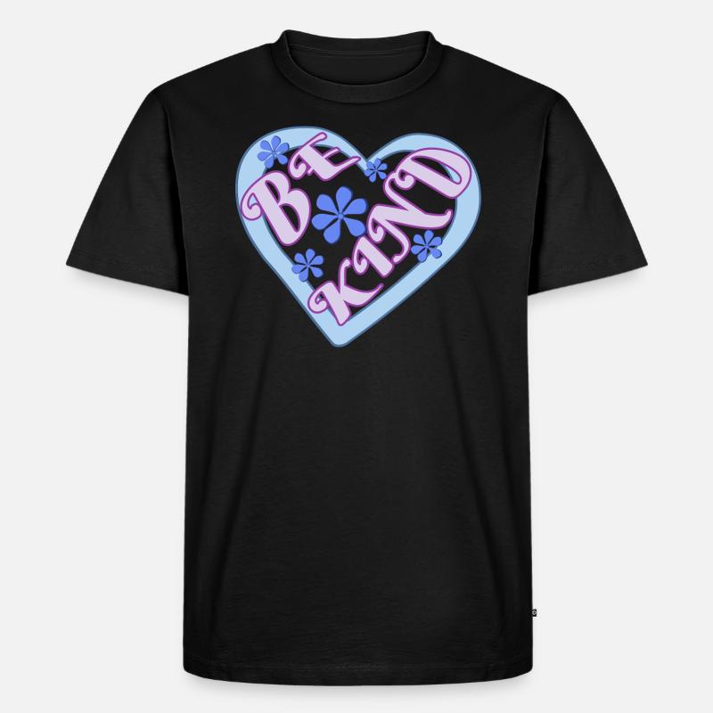 Sei freundlich - Männer Premium Bio T-Shirt - Schwarz