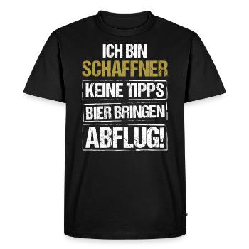 Je suis chef d'orchestre - apporte de la bière et décolle - T-shirt Premium bio Homme - noir - Devant - Nico (187cm)