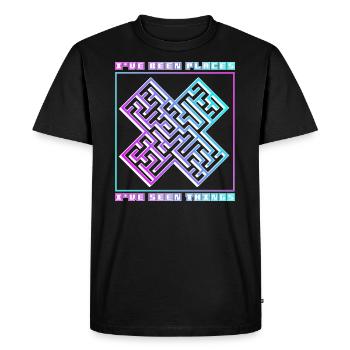 I've been places i've seen things. - Men's Premium Organic T-Shirt - black - Front - Nico (187cm)