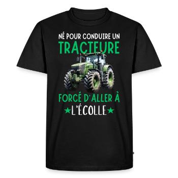 Tractor Child Boys Farmer Farmer - Men's Premium Organic T-Shirt - black - Front - Nico (187cm)