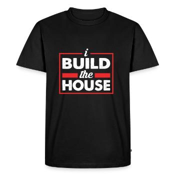 I build the house - I build a house - Men's Premium Organic T-Shirt - black - Front - Nico (187cm)