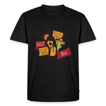 Tequila - T-shirt Premium bio Homme - noir - Devant - Nico (187cm)