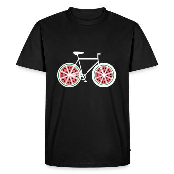 Watermelon Bicycle - Vélo, vélo, vélo de route, Fixie - T-shirt Premium bio Homme - noir - Devant - Nico (187cm)