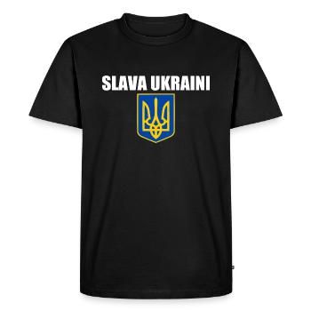 Slava ukraini - T-shirt Premium bio Homme - noir - Devant - Nico (187cm)