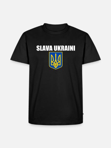 Slava ukraini - Men's Premium Organic T-Shirt - black