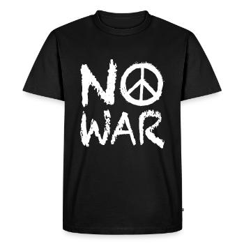 Pas de guerre paix Street Art - T-shirt Premium bio Homme - noir - Devant - Nico (187cm)
