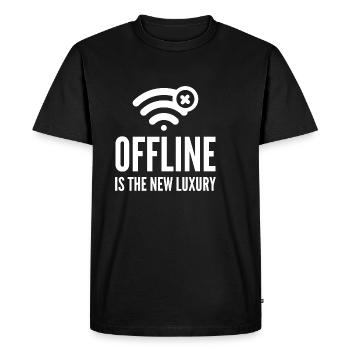 Offline New Luxury Social Media Influencer Geschen - Men's Premium Organic T-Shirt - black - Front - Nico (187cm)
