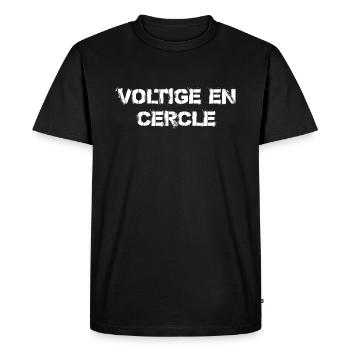 T shirt aerobatics in a circle - Men's Premium Organic T-Shirt - black - Front - Nico (187cm)