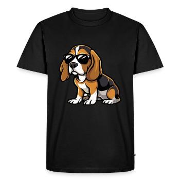 Beagle Dogs Cool Animal - T-shirt Premium bio Homme - noir - Devant - Nico (187cm)