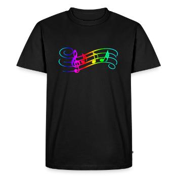 Notes de musique - T-shirt Premium bio Homme - noir - Devant - Nico (187cm)